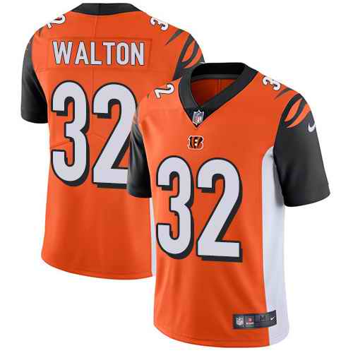 Personalized Bengals 32 Mark Walton Orange Untouchable Limited Jersey