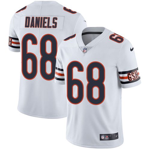 Personalized Bears 68 James Daniels White Color Rush Limited Jersey