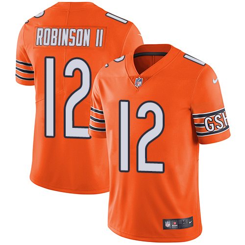 Personalized Bears 12 Allen Robinson II Orange Color Rush Limited Jersey