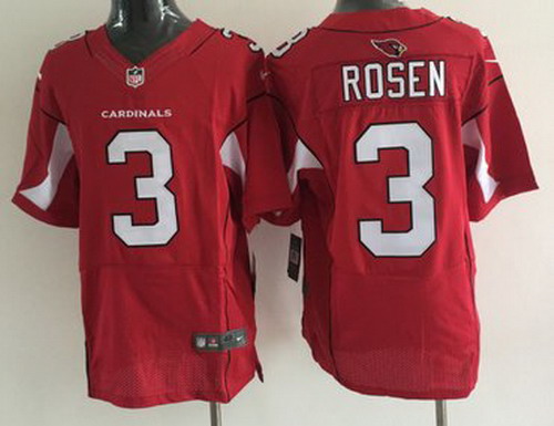 Personalized Cardinals #3 Josh Rosen Red Team Color Stitched NFL Elite Jersey