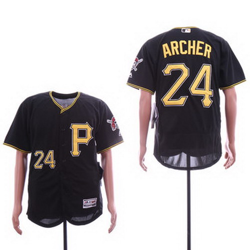 Personalized Pirates Chris Archer Black Flexbase Jersey