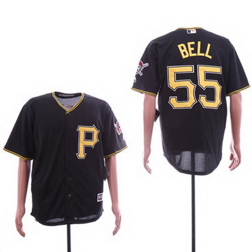 Personalized Pirates 55 Josh Bell Black Cool Base Jersey