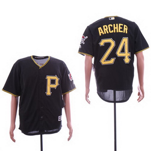 Personalized Pirates Chris Archer Black Cool Base Jersey