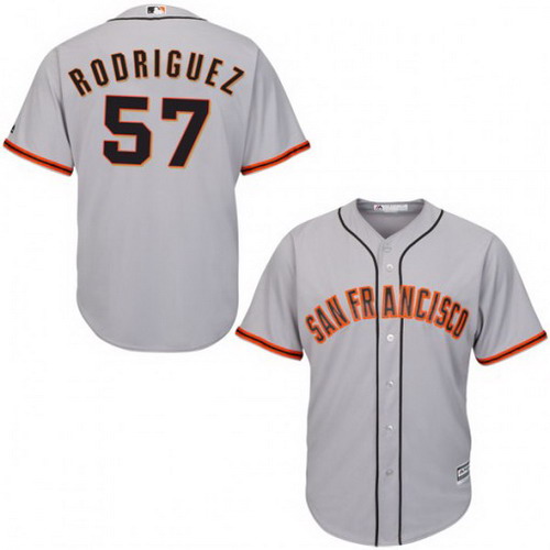 Personalized Giants 57 Derek Rodriguez Gray Cool Base Jersey