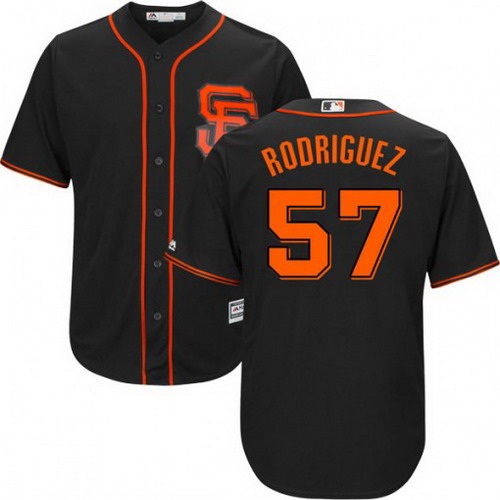Personalized Giants 57 Derek Rodriguez Black Youth Cool Base Jersey