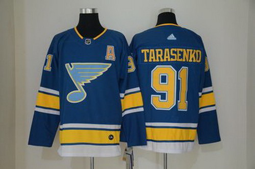 Personalized Blues 91 Vladimir Tarasenko Blue Alternate Jersey