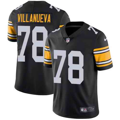 Personalized Steelers 78 Alejandro Villanueva Black Alternate Untouchable Limited Jersey