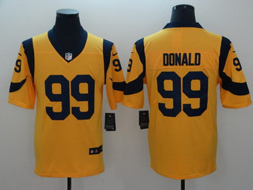 Personalized Rams 99 Aaron Donald Gold Untouchable Limited Jersey