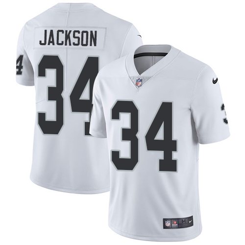 Personalized Raiders 34 Bo Jackson White Untouchable Limited Jersey