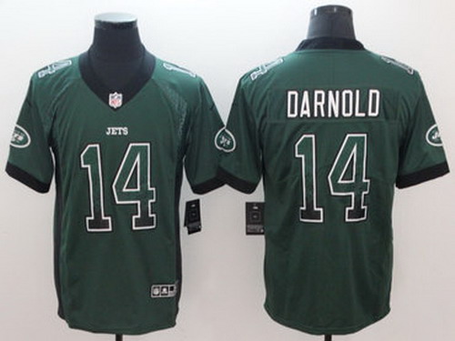 Personalized Jets 14 Sam Darnold Green Drift Fashion Limited Jersey