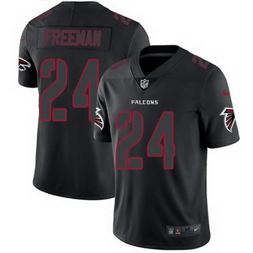 Personalized Falcons #24 Devonta Freeman Black Men’s Stitched NFL Limited Rush Impact Jersey