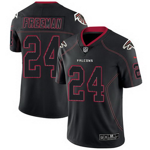 Personalized Falcons #24 Devonta Freeman Lights Out Black Men’s Stitched NFL Limited Rush Jersey