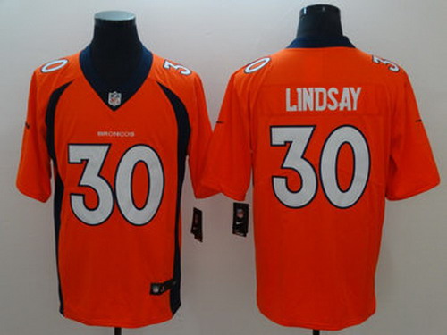 Personalized Broncos 30 Phillip Lindsay Orange Untouchable Limited Jersey