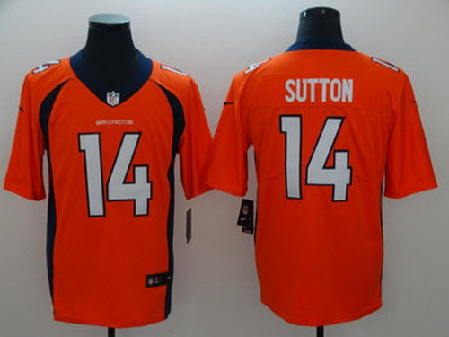 Personalized Broncos 14 Courtland Sutton Orange Untouchable Limited Jersey