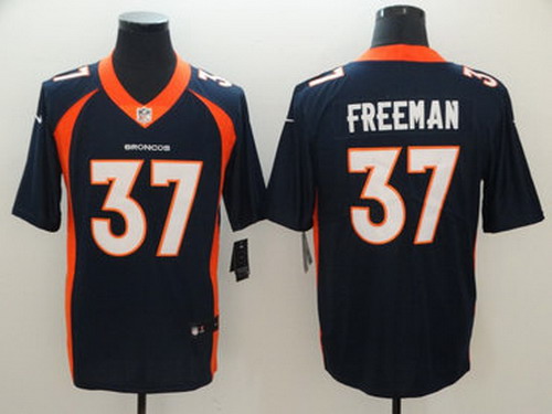 Personalized Broncos 37 Royce Freeman Navy Alternate Untouchable Limited Jersey
