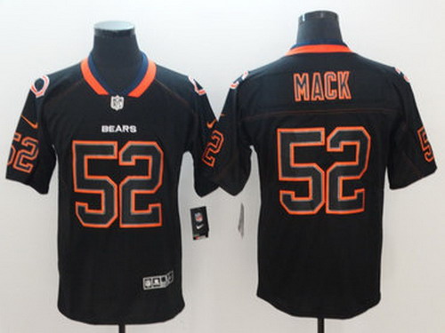 Personalized Bears 52 Khalil Mack Black Shadow Legend Limited Jersey