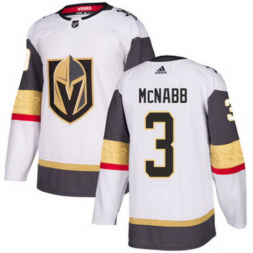 Personalized Men Vegas Golden Knights #3 Brayden McNabb White NHL Jersey