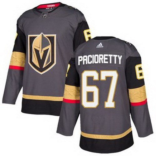 Personalized Men’s #67 Max Pacioretty Vegas Golden Knights Gray Home Jersey
