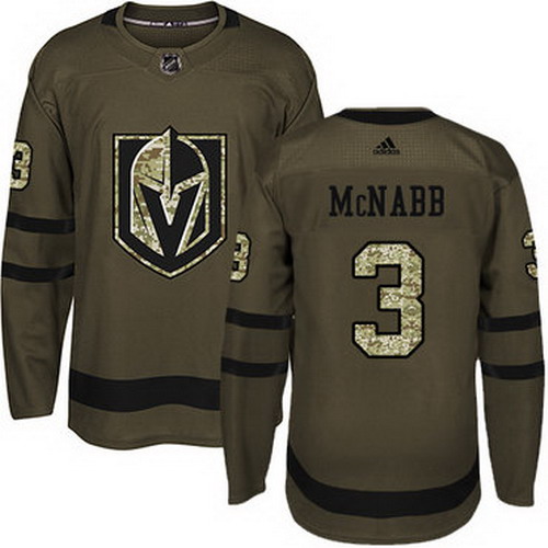 Personalized Men’s Vegas Golden Knights #3 Brayden McNabb Green Salute to Service NHL Jersey