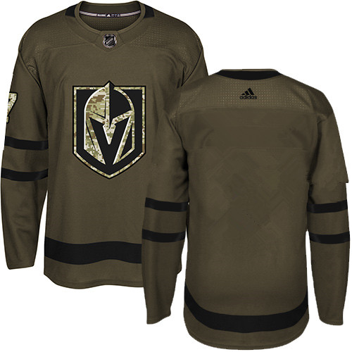 Personalized Custom Golden Knights Green Salute to Service Stitched NHL Jersey