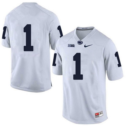 Personalized Men’s Penn State Nittany Lions #1 KJ Hamler NCAA White Stitched Jersey Without name