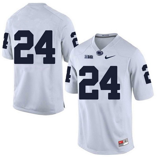 Personalized Men’s Penn State Nittany Lions #24 Miles Sanders NCAA White Stitched Jersey Without Name