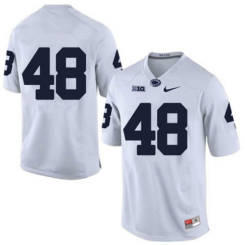 Personalized Men’s Penn State Nittany Lions #48 Shareef Miller NCAA White Stitched Jersey Without Name