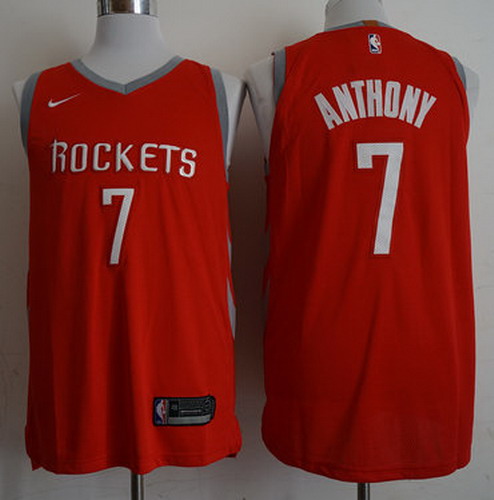 Personalized Rockets 7 Carmelo Anthony Red 2018-19 Authentic Jersey