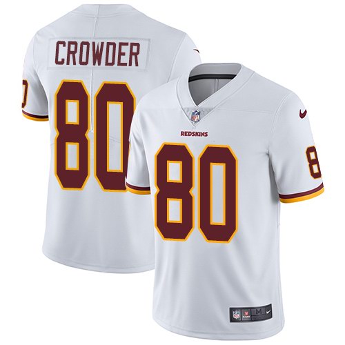 Personalized Redskins 80 Jamison Crowder White Untouchable Limited Jersey