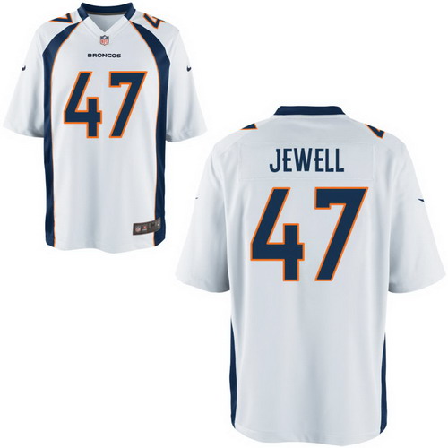 Personalized Broncos 47 Josey Jewell White Elite Jersey