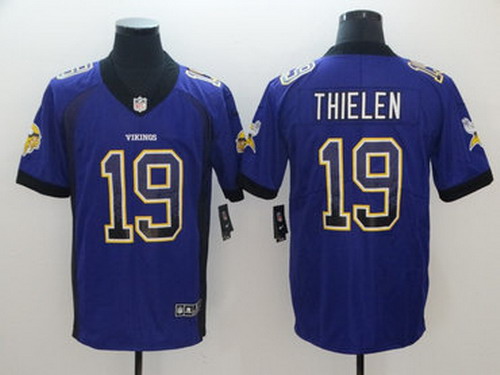 Personalized Vikings 19 Adam Thielen Purple Drift Fashion Limited Jersey