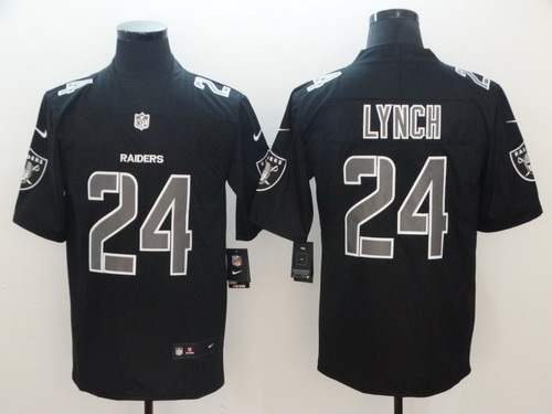 Personalized Raiders 24 Marshawn Lynch Black Impact Rush Limited Jersey