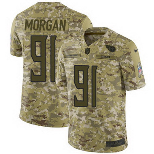 Personalized Titans #91 Derrick Morgan Camo Men’s Stitched NFL Limited 2018 Salute To Service Jersey