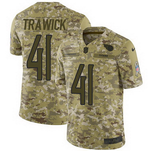 Personalized Titans #41 Brynden Trawick Camo Men’s Stitched NFL Limited 2018 Salute To Service Jersey