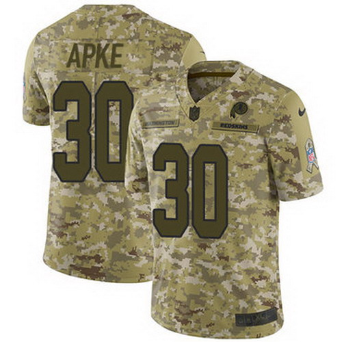 Personalized Redskins #30 Troy Apke Camo Men’s Stitched NFL Limited 2018 Salute To Service Jersey