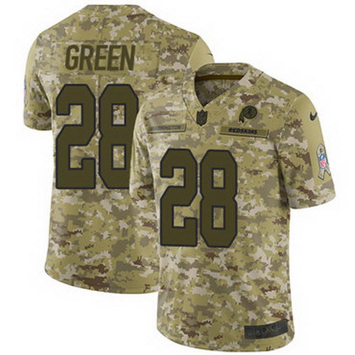 Personalized Redskins #28 Darrell Green Camo Men’s Stitched NFL Limited 2018 Salute To Service Jersey
