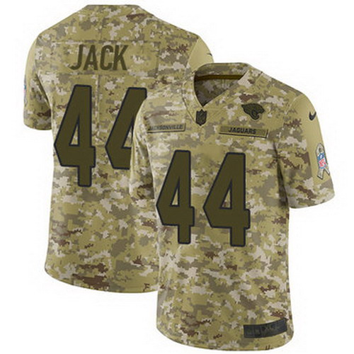 Personalized Jaguars #44 Myles Jack Camo Men’s Stitched NFL Limited 2018 Salute To Service Jersey