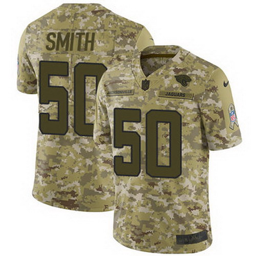 Personalized Jaguars #50 Telvin Smith Camo Men’s Stitched NFL Limited 2018 Salute To Service Jersey