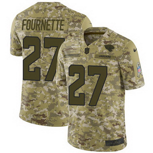 Personalized Jaguars #27 Leonard Fournette Camo Men’s Stitched NFL Limited 2018 Salute To Service Jersey