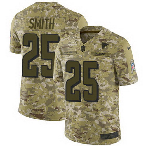 Personalized Falcons #25 Ito Smith Camo Men’s Stitched NFL Limited 2018 Salute To Service Jersey
