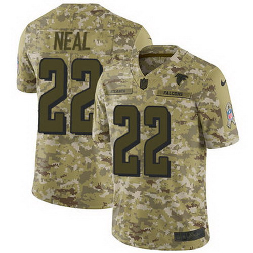Personalized Falcons #22 Keanu Neal Camo Men’s Stitched NFL Limited 2018 Salute To Service Jersey