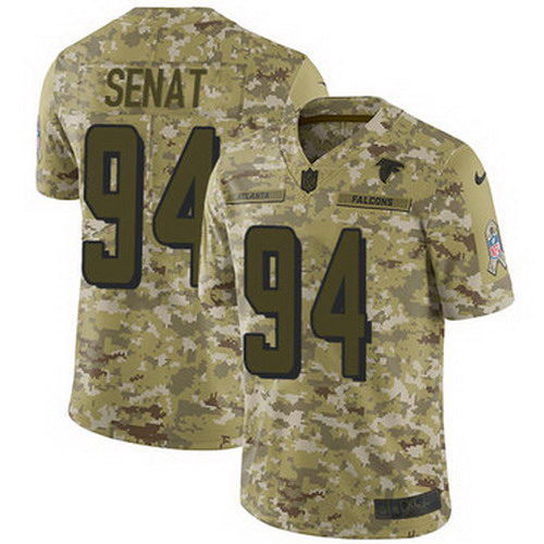 Personalized Falcons #94 Deadrin Senat Camo Men’s Stitched NFL Limited 2018 Salute To Service Jersey
