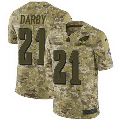 Personalized Eagles #21 Ronald Darby Camo Men’s Stitched NFL Limited 2018 Salute To Service Jersey