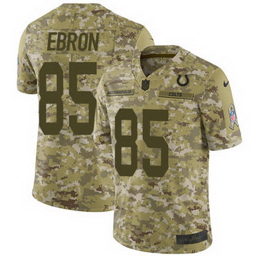 Personalized Colts #85 Eric Ebron Camo Men’s Stitched NFL Limited 2018 Salute To Service Jersey
