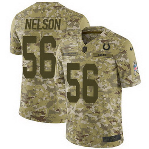 Personalized Colts #56 Quenton Nelson Camo Men’s Stitched NFL Limited 2018 Salute To Service Jersey