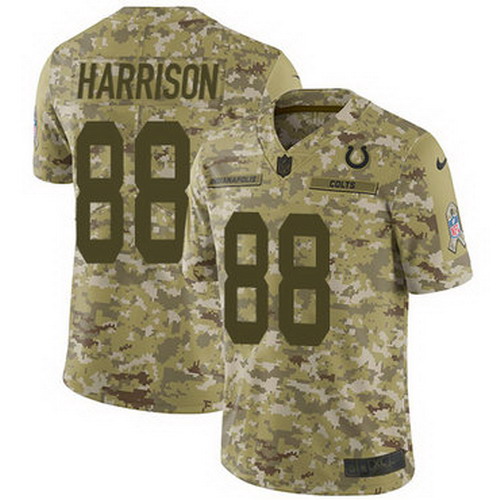 Personalized Colts #88 Marvin Harrison Camo Men’s Stitched NFL Limited 2018 Salute To Service Jersey