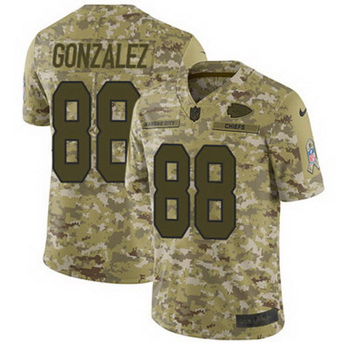 Personalized Chiefs #88 Tony Gonzalez Camo Men’s Stitched NFL Limited 2018 Salute To Service Jersey
