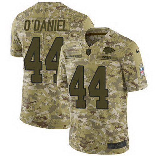 Personalized Chiefs #44 Dorian O’Daniel Camo Men’s Stitched NFL Limited 2018 Salute To Service Jersey