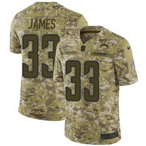 Personalized Chargers #33 Derwin James Camo Men’s Stitched NFL Limited 2018 Salute To Service Jersey