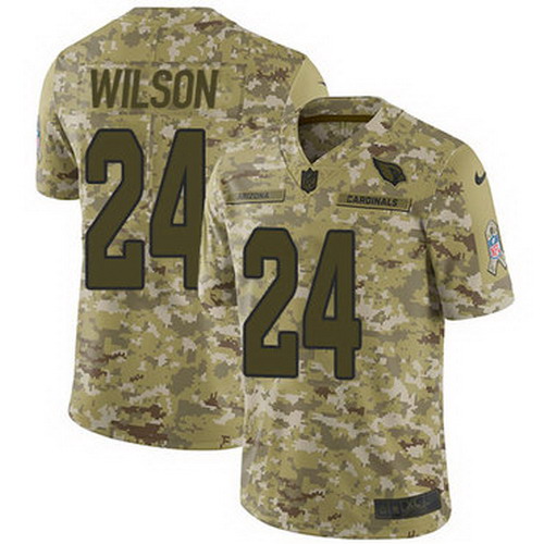 Personalized Cardinals #24 Adrian Wilson Camo Men’s Stitched NFL Limited 2018 Salute to Service Jersey